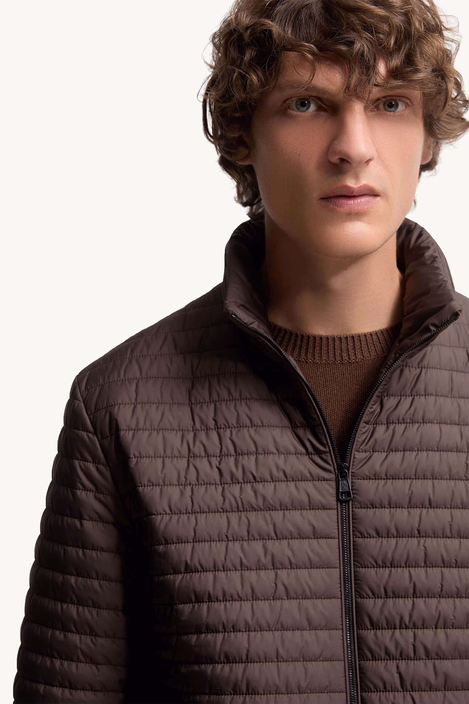 Myrrhe Short Down Jacket Men Brown Moncler 7